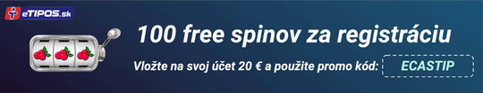 100 free spinov za registráciu