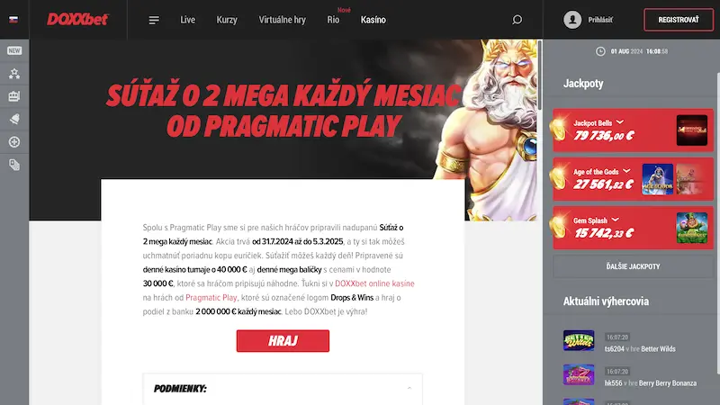 Ako sa zapojiť do súťaže o 2 mega od Doxxbet