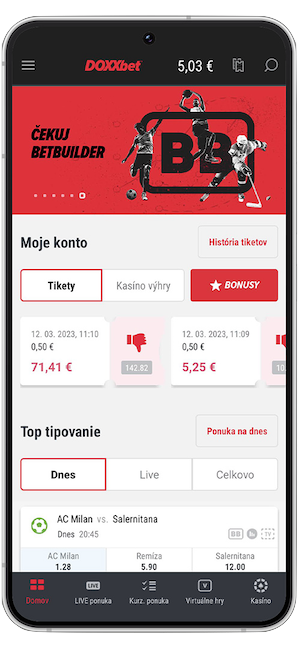 Doxxbet tipovanie cez mobil