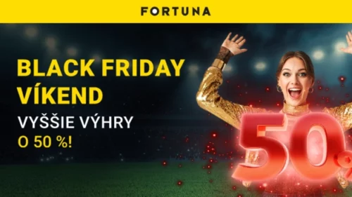 Fortuna Black Friday – kurzové navýšenie do 50%