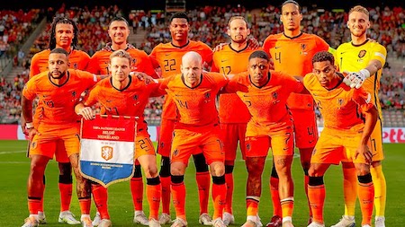 Holandský národný tím má formu ako hrom