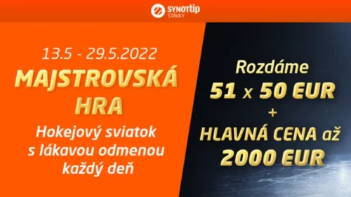 Synottip majstrovská hra: Zapojte sa do súťaže o 2.000 €