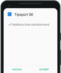 Tipsport aplikácia Android 7 a nižšia verzia krok 4