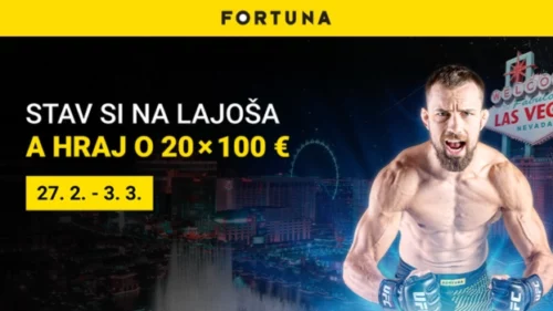 Získaj 100 € vo Fortune na UFC zápas Ľudovít Klein vs Cunningham