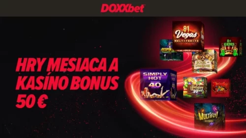 Doxxbet hry mesiaca – kasíno bonus 50€