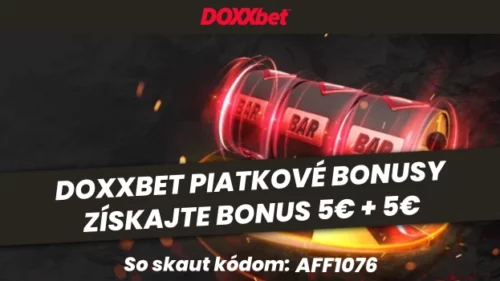 Piatkové bonusy v Doxxbet kasíne – hrajte o bonus 5€ + 5€