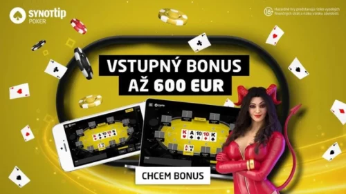 Poker bonusy – využite vstupný bonus 600€