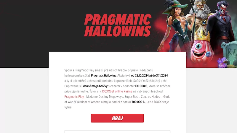 Ako sa zapojiť do promo akcie Doxxbet Halloween