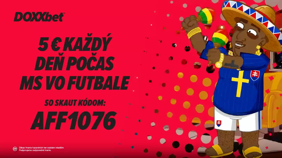 Doxxbet fríbet 5 eur MS vo futbale