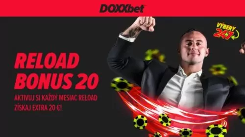 Doxxbet Reload bonus – získajte 20€ na casino hrách každý mesiac!