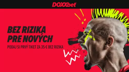 DOXXbet stávka bez rizika: Tipujte s bonusom 35€ bez obav