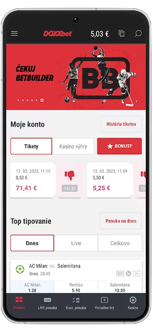 Doxxbet tipovanie cez mobil