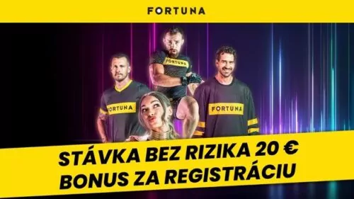 Fortuna stávka bez rizika: Bonus za registráciu až 20 €