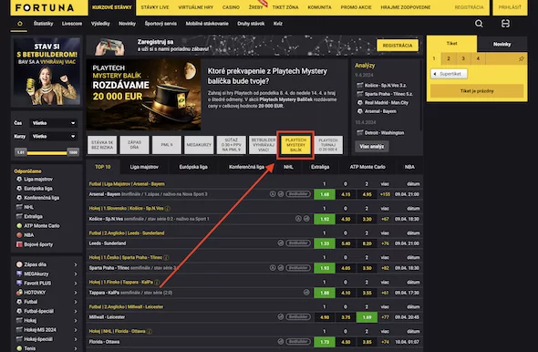 Kde nájdem Fortuna Playtech mystery balíček
