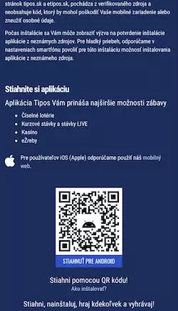 Na webovej stránke sa vám zobrazí QR kód