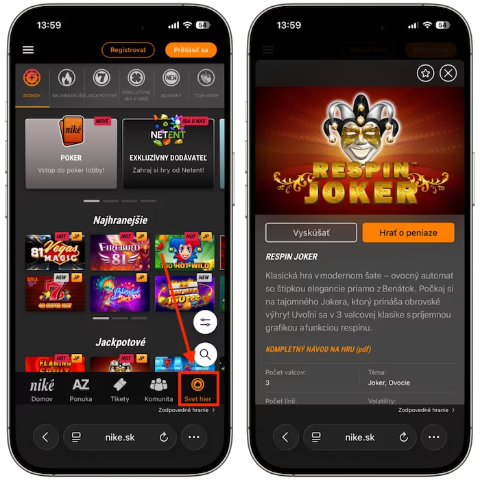 Nike casino svet hier