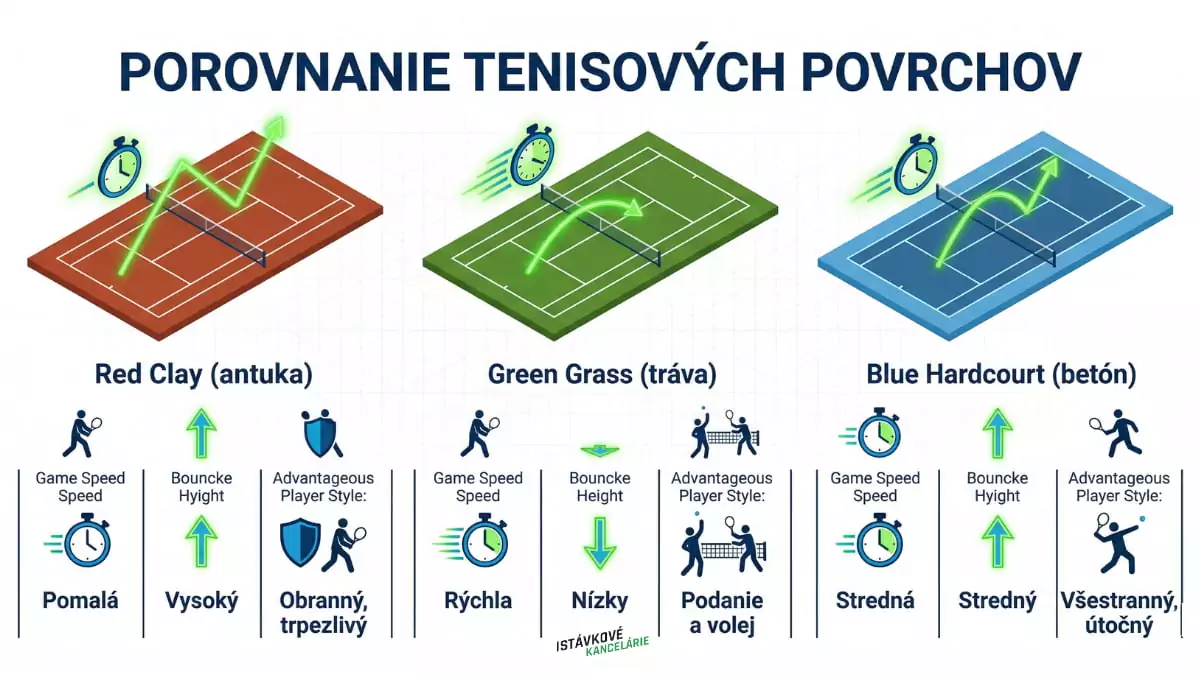 Porovnanie tenisových povrchov