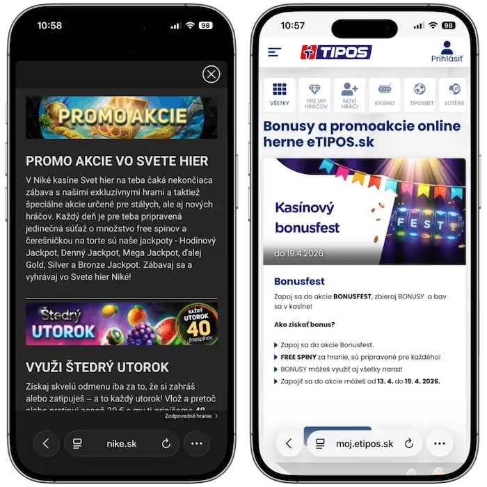 Promo akcie Niké vs Tipos