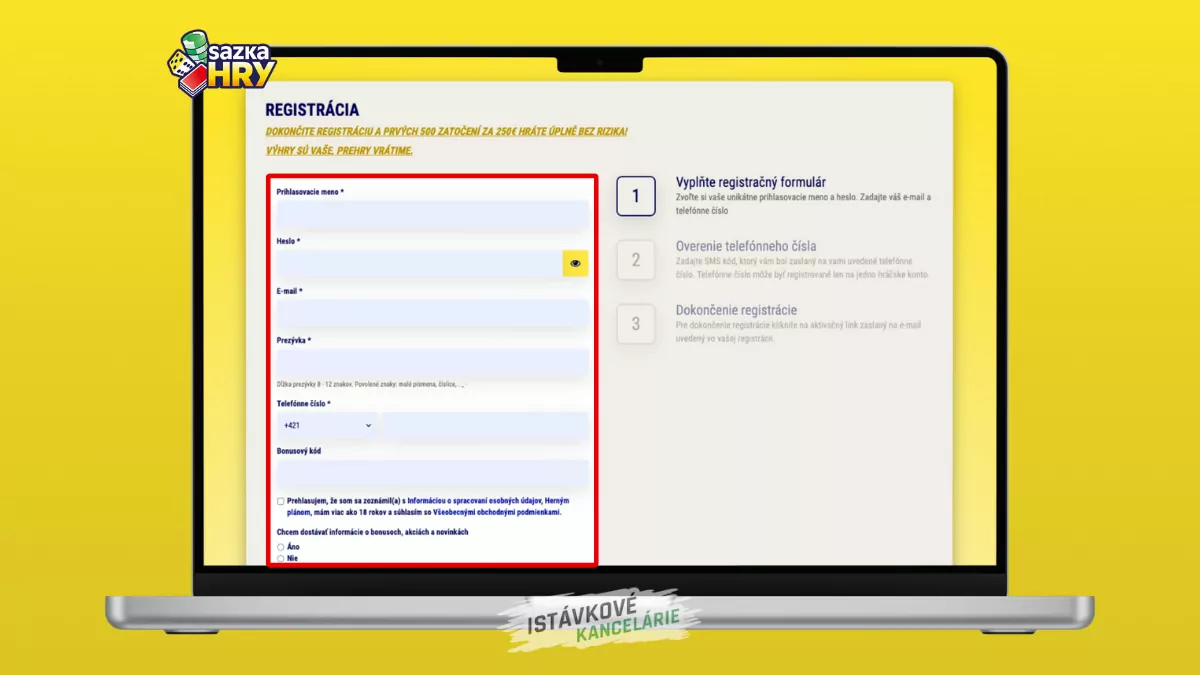 Sazka Hry registrácia
