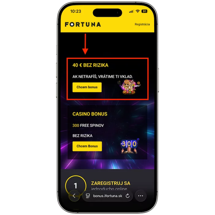 Stávka bez rizika Fortuna