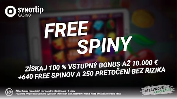 Synottip free spiny bez vkladu zdarma