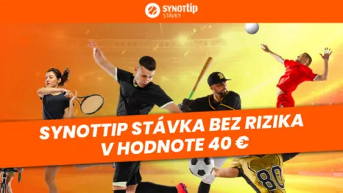 Synottip stávka bez rizika: Tipujte bez obáv za 40 €