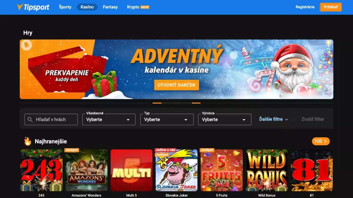 Tipsport adventný kalendár