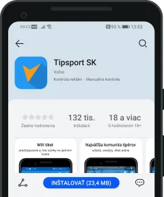 Tipsport aplikácia Huawei HarmonyOS krok 3