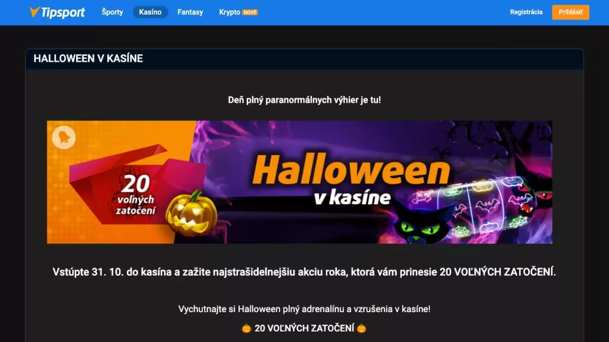 Tipsport casino Halloween