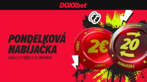 Doxxbet Pondelková nabíjačka: Získajte 2 € fríbet a 20 free spinov na štart týždňa