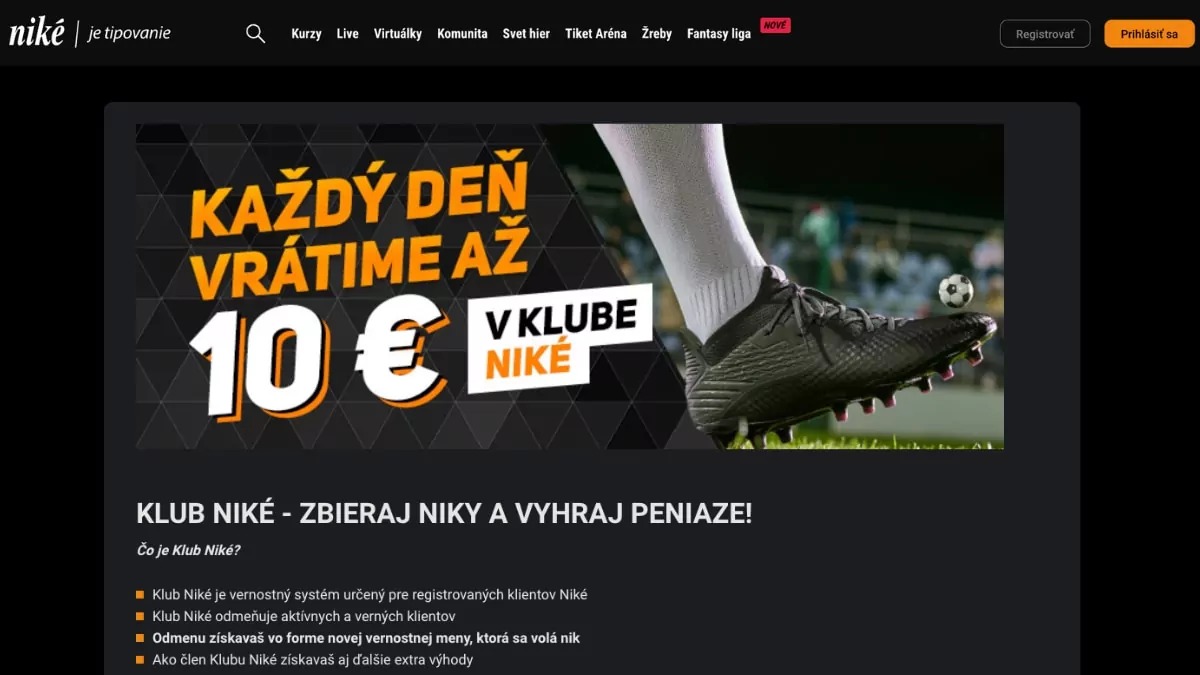 Niké vernostný program
