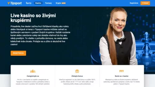 Ruleta alebo blackjack so živým krupiérom. Tipsport odštartoval Live Kasíno