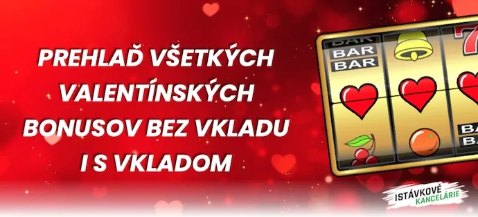 Valentínske free spiny 2024 - Valentínske bonusy každý deň